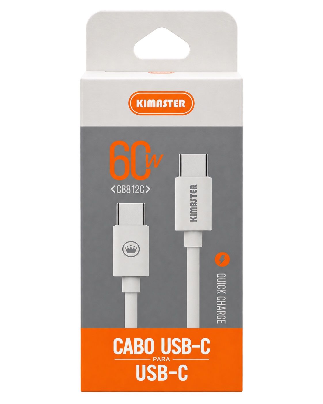 Cabo Kimaster Usb C Para Usb C 60W 1M Cb812c